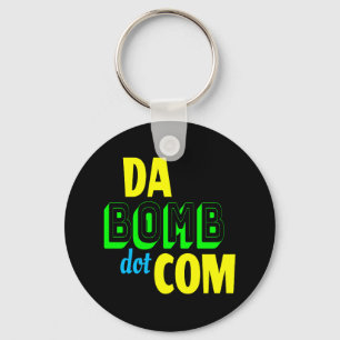 Chaveiro Da Bomb ponto com Novelty Funny Retro 90s