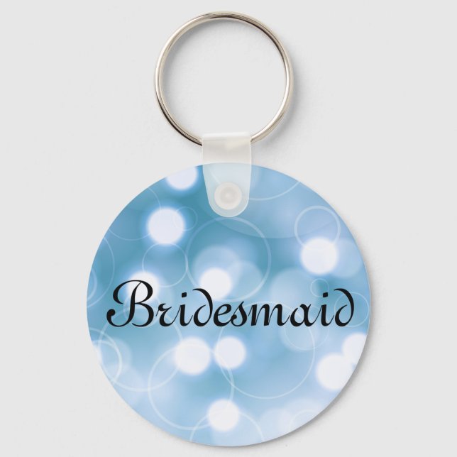 Chaveiro da Bridesmaid Personalizada com Glitter R (Frente)