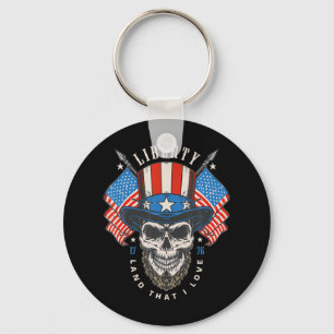Chaveiro Da Camisa Patriótica Americana Bandeira Liberdade 