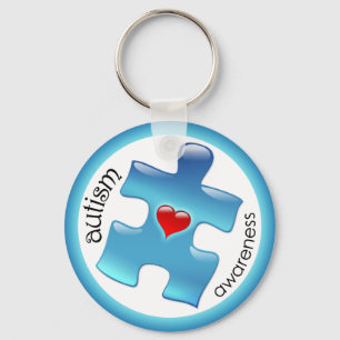 Chaveiro da consciência do autismo - azul