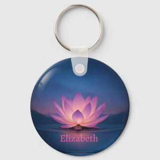 Chaveiro da Esfera de Vidro do Lotus Brilhante - N