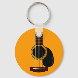 chaveiro da guitarra acústica