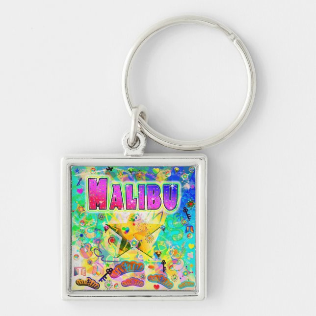 Chaveiro da Hora da Época de Malibu (Frente)