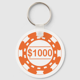 Chaveiro da laranja da microplaqueta de $1000