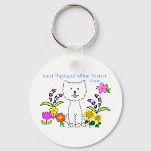 Chaveiro da mamã de Terrier branco de montanhas