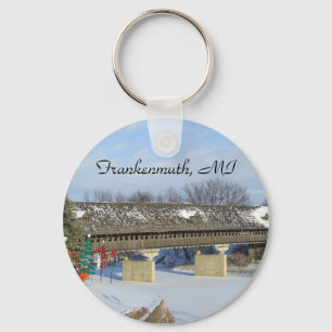 Chaveiro da neve da ponte coberta de Frankenmuth