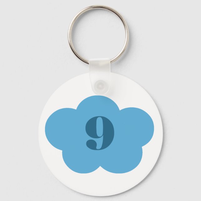 Chaveiro da Nuvem 9 Azul (Frente)
