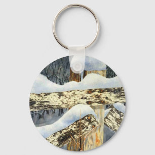 Chaveiro da paisagem de inverno