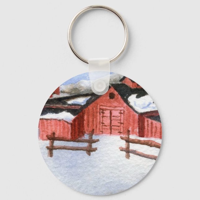 Chaveiro da paisagem de inverno (Frente)