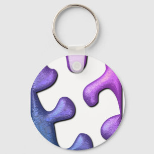 Chaveiro da parte do quebra-cabeça de serra de