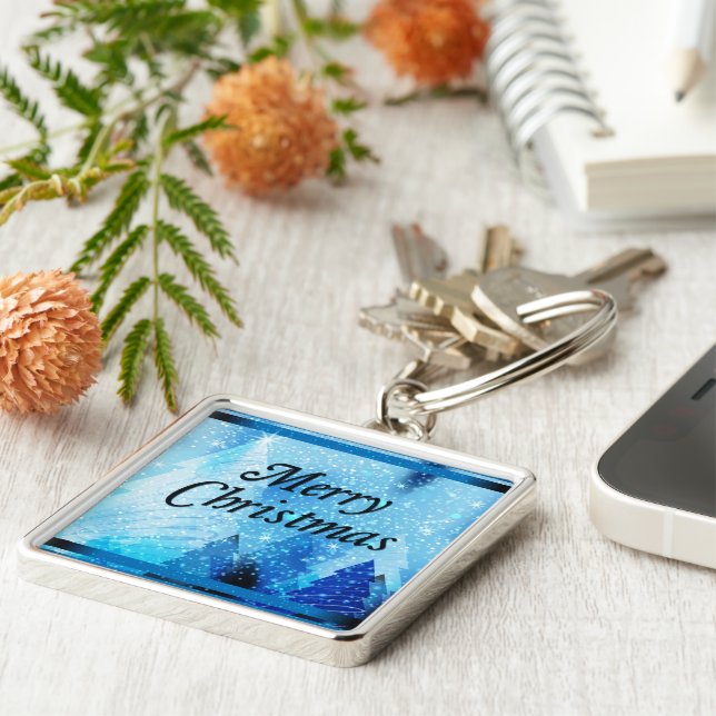Chaveiro da praça branca de Natal bonita (Lateral)