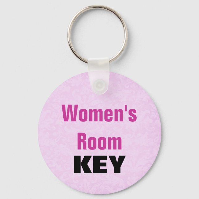 Chaveiro da Sala das Mulheres - Rosa e Preto (Frente)