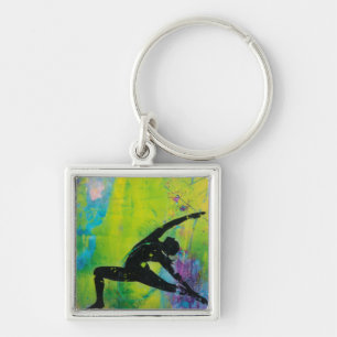 Chaveiro da Yoga Girl do Guerreiro Inverso
