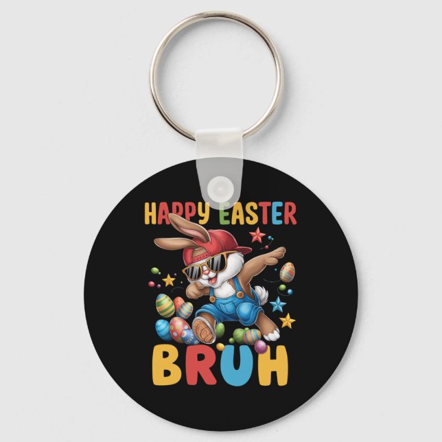 Chaveiro Dabbing Bunny Páscoa Bruh Meme Engraçado Dizendo A (Frente)