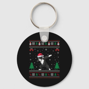Chaveiro Dabbing Greater Swiss Mountain Dog Santa Hat Chris