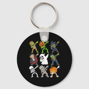 Chaveiro Dabbing Halloween Skeleton Zombie Scary Pumpkin Va