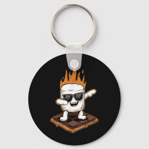 Chaveiro Dabbing Marshmallow Camping Smores Kawaii Smores 