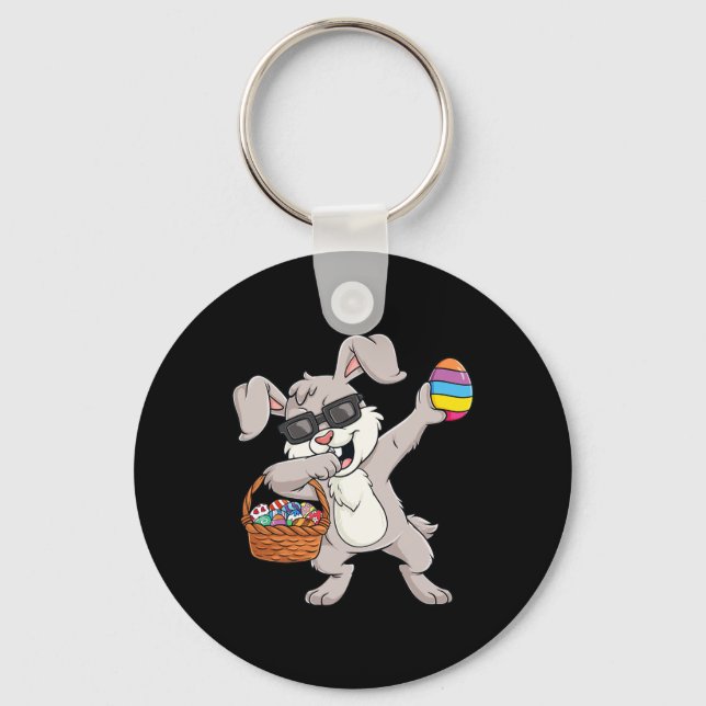 Chaveiro Dabbing Rabbit Páscoa Day Ovos Diversão Brincadeir (Frente)