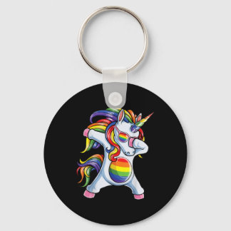 Chaveiro Dabbing Unicorn Orgulho gay LGBT Rainbow