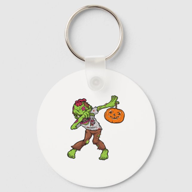 Chaveiro Dabbing Zombie Halloween Dab Funny Gift design (Frente)