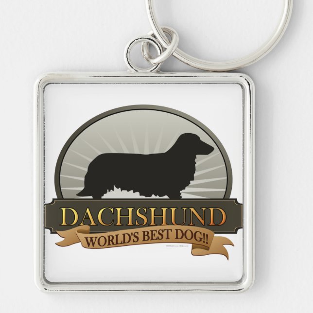 Chaveiro Dachshund [Cabelo Longo] (Frente)