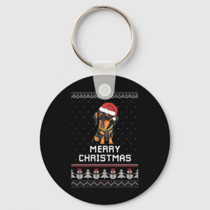Chaveiro Dachshund Christmas