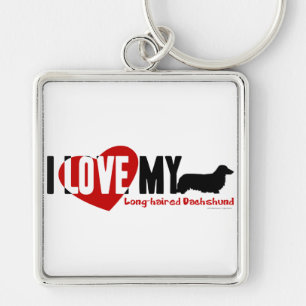 Chaveiro Dachshund [de cabelos compridos]