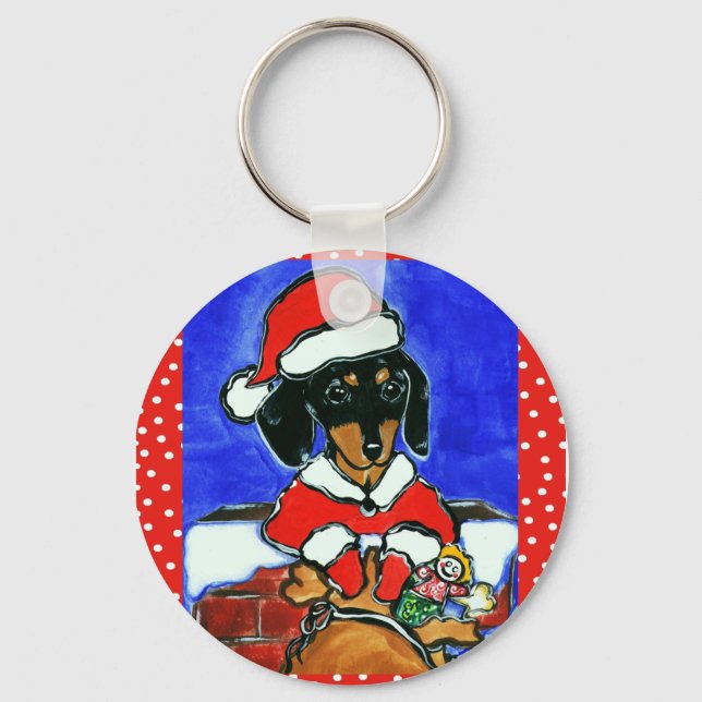 Chaveiro Dachshund de Natal (Frente)