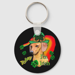 Chaveiro Dachshund do dia de St Patrick