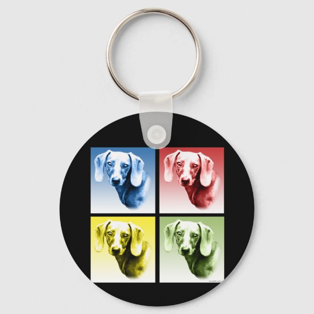 Chaveiro Dachshund Pop Art (Frente)