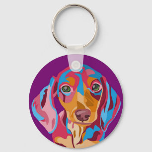 Chaveiro Dachshund Roxo