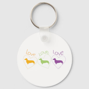 Chaveiro Dachshunds do amor do amor do amor!