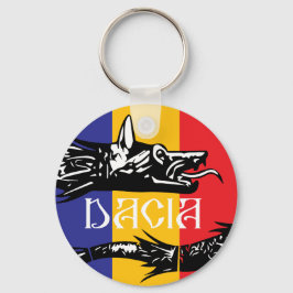 Chaveiro Dacian Wolf - bandeira tricolor - branca
