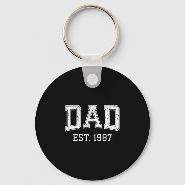 Chaveiro Dad Est 1987 Dad D Fathers Day Ized  (Frente)