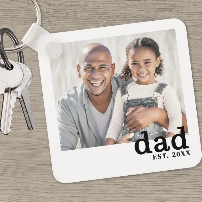 Chaveiro Dad Established Personalized Photo (Dad Established Personalized Photo keychain)