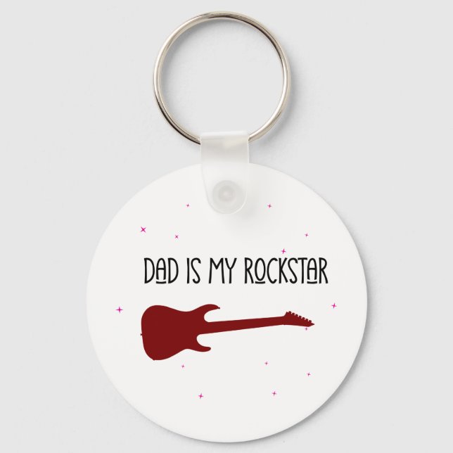 Chaveiro Dad is my rockstar (Frente)
