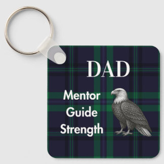 Chaveiro Dad Mentor Guide Strength & Heart Eagle b-g plaid