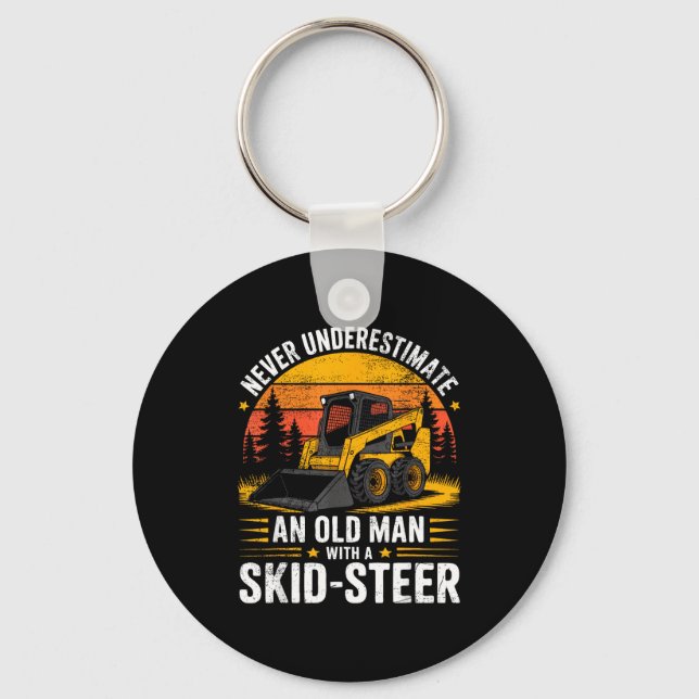 Chaveiro Dad Skid Steer Operator Father Construction Heavy  (Frente)