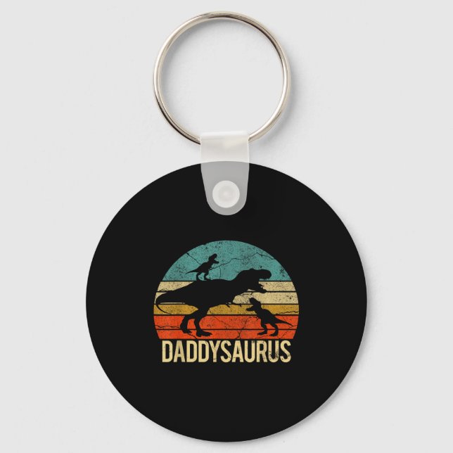 Chaveiro Daddy Dinosaur Daddysaurus 2 Two Kids Christmas Gi (Frente)