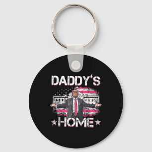 Chaveiro Daddys Home Trump Pink 2024 Engraçado Trump Take