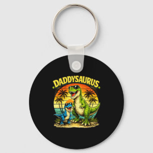 Chaveiro Daddysaurus dinossauro engraçado pai pôr do sol re
