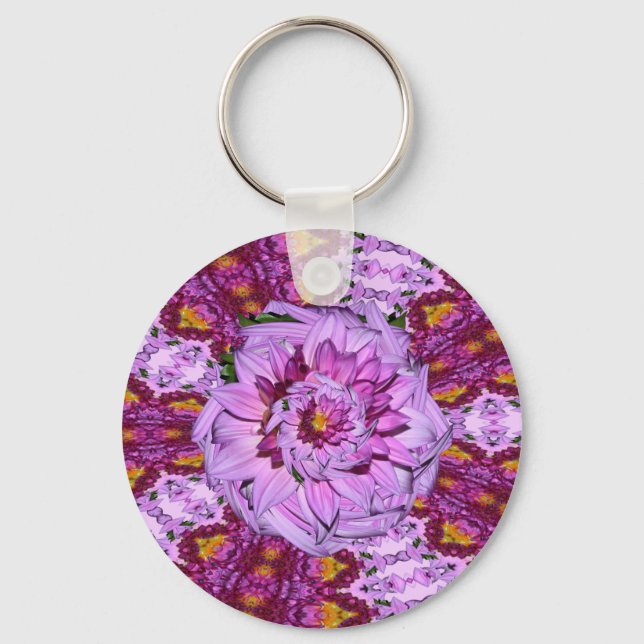 Chaveiro Dahlia Flower torta (Frente)