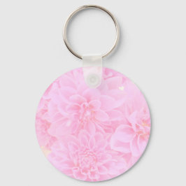 Chaveiro Dahlias Em Rosa Suave