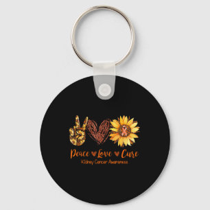 Chaveiro Daisy Peace Love Cure Cancer de rim Gift