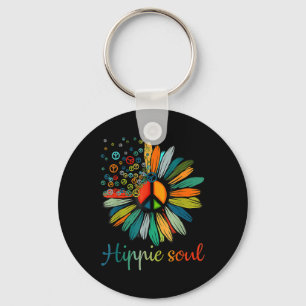 Chaveiro Daisy Peace Sign Hippie Soul Flower Gifes