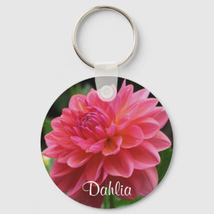 Chaveiro Dália cor-de-rosa