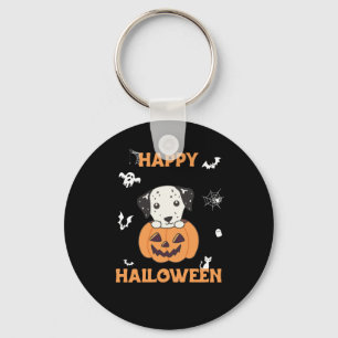 Chaveiro Dalmaciano Em Pumpkin Cães Doce Feliz Dia das Brux