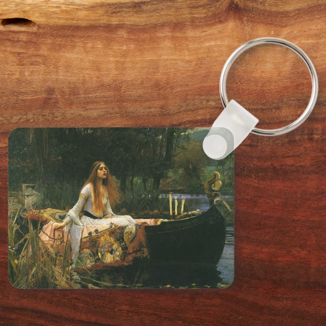 Chaveiro Dama de Shalott no Barco por John William Waterhou (Frente)