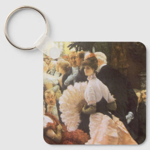 Chaveiro Dama Política de James Tissot, Vitoriano Antigo