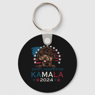 Chaveiro Damas Por Kamala Harris 2024 Poodle Dog America